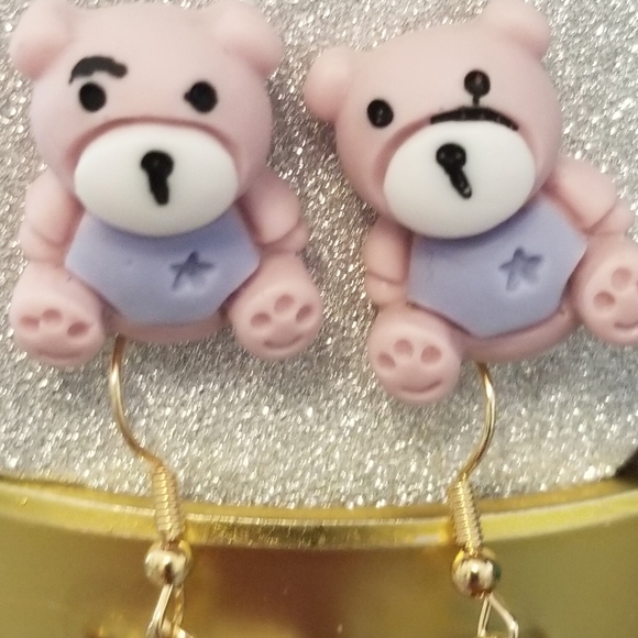 3/$30💜 Kawaii Acrylic Bear Earrings  🎉Host Pick - Picture 3 of 12
